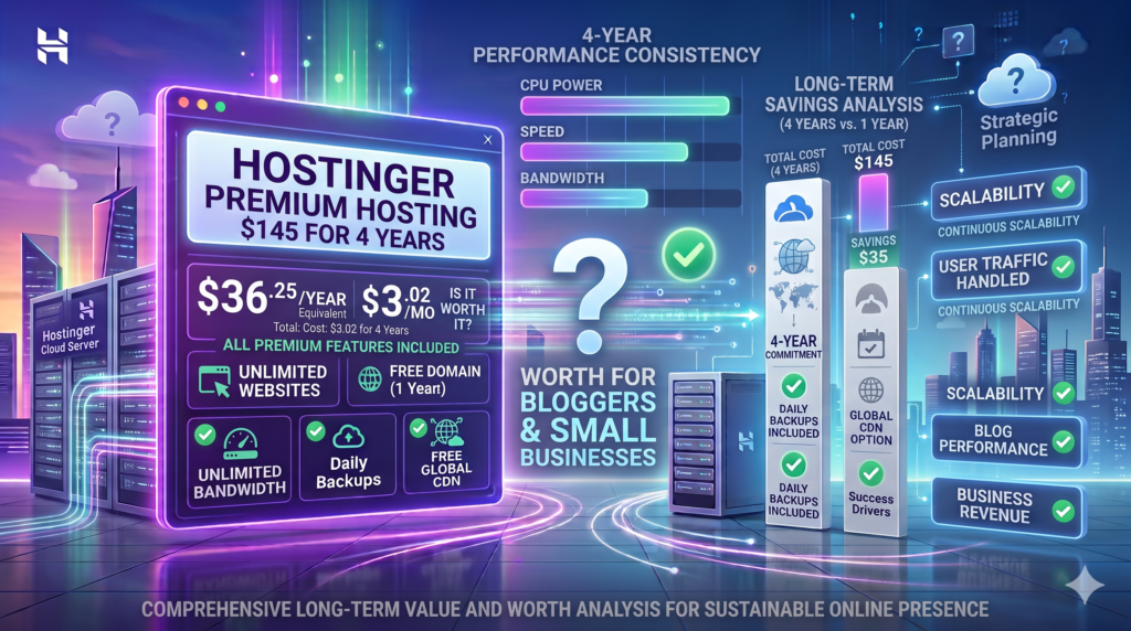 Hostinger 4 year hosting plan