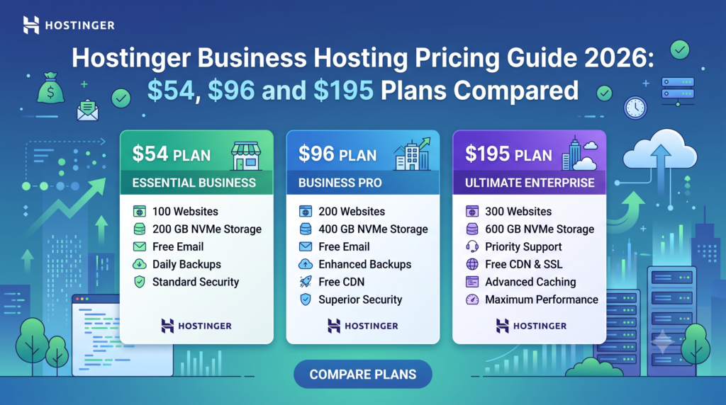 Hostinger Business hosting pricing