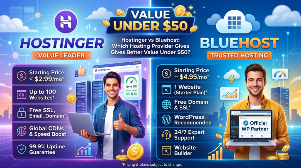 Hostinger vs Bluehost