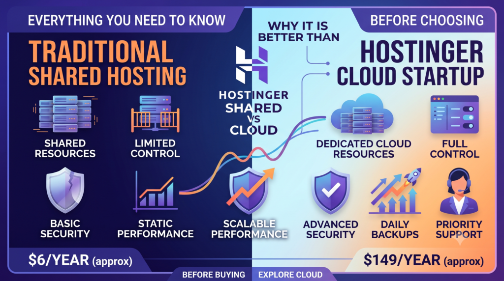 Hostinger Cloud Startup hosting features