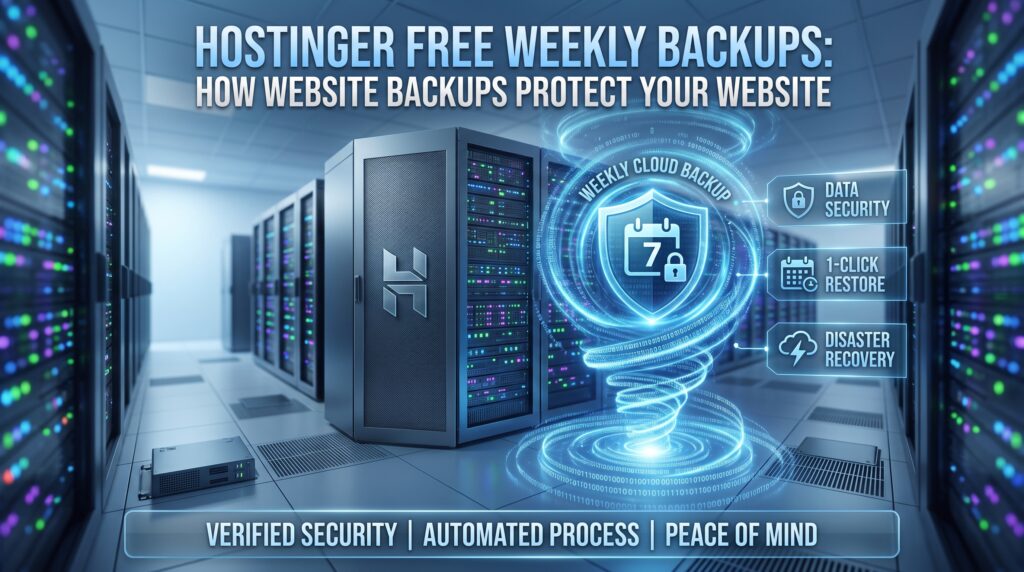 Hostinger free weekly backups