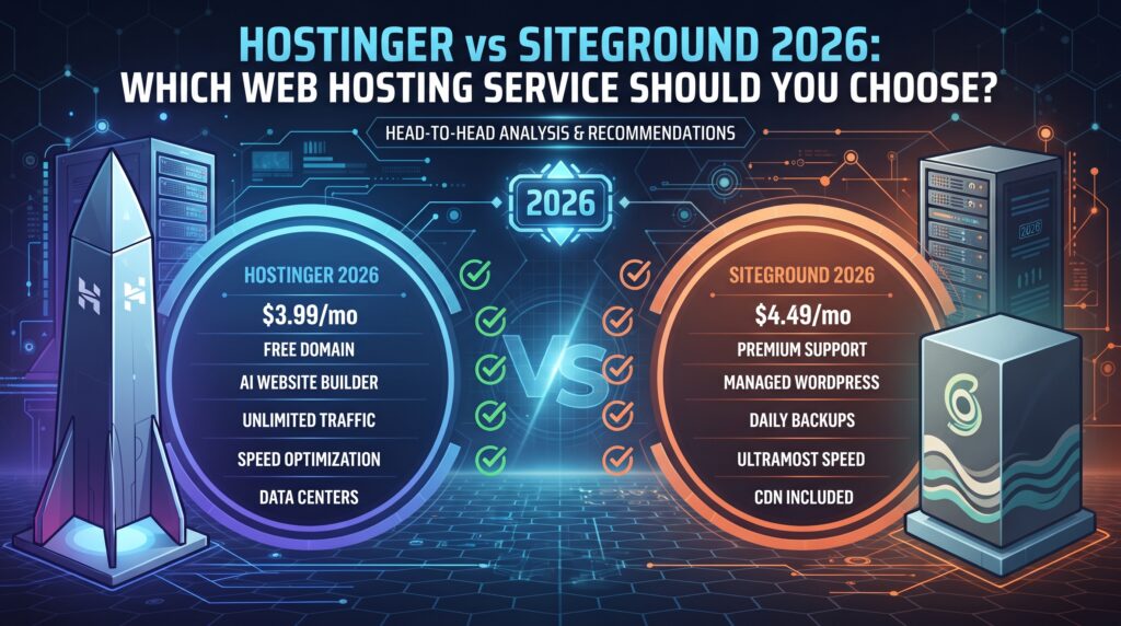 Hostinger vs SiteGround 2026