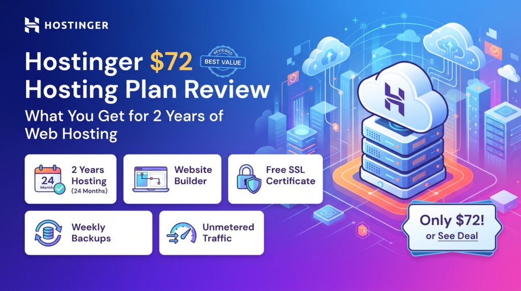 Hostinger $72 hosting plan